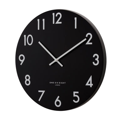 One Six Eight Jackson Black Wall Clock (30cm) | Koop.co.nz