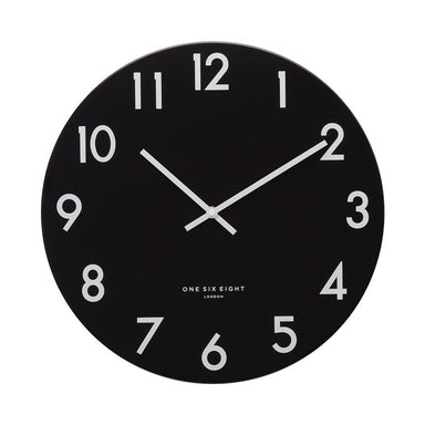 One Six Eight Jackson Black Wall Clock (30cm) | Koop.co.nz