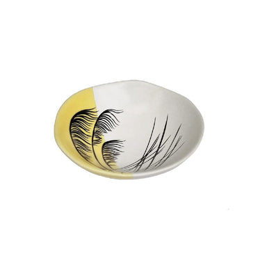 Jo Luping Mini Porcelain Toetoe Yellow Dipped Bowl (7cm) | Koop.co.nz