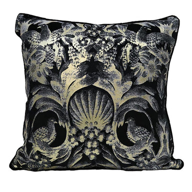 Le Forge Versace Metallic Velvet Cushion - Black & Gold (50cm) | Koop.co.nz