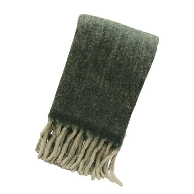 Le Forge Wool Blend Two Tone Throw – Green/Taupe | Koop.co.nz