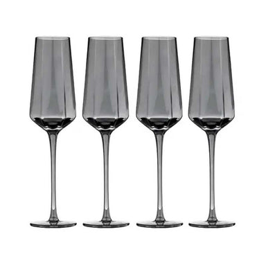 Ladelle Jaxon Charcoal Champagne Glass Set (4pc) | Koop.co.nz