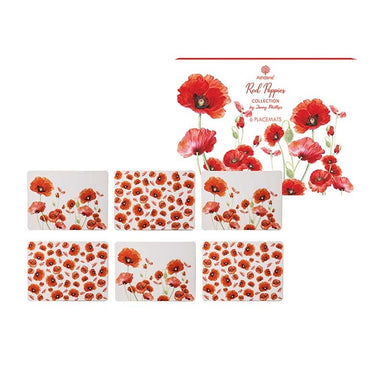 Ashdene Red Poppies Placemat Set/6 | Koop.co.nz