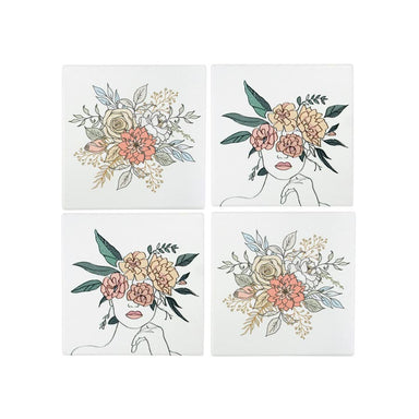 LaVida Boho Floral Coaster Set/4 | Koop.co.nz