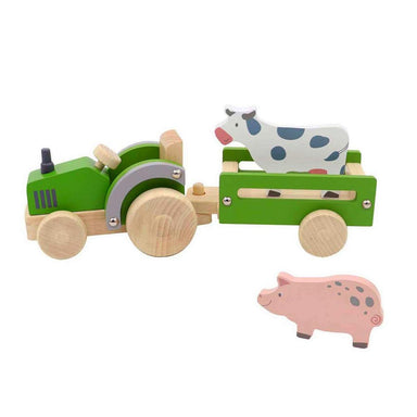 A.T.C Wooden Tractor Trailer With Animals | Koop.co.nz