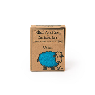 Bruntwood Lane NZ Made Felted Wool Soap - Ocean | Koop.co.nz