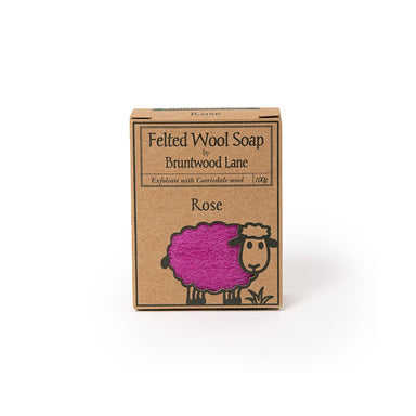 Bruntwood Lane NZ Made Felted Wool Soap - Rose | Koop.co.nz
