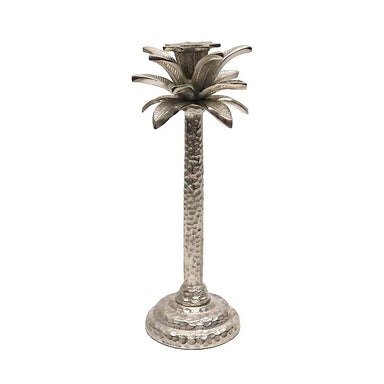 Le Forge Aluminum Palm Candle Holder - Nickel (28.5cm) | Koop.co.nz