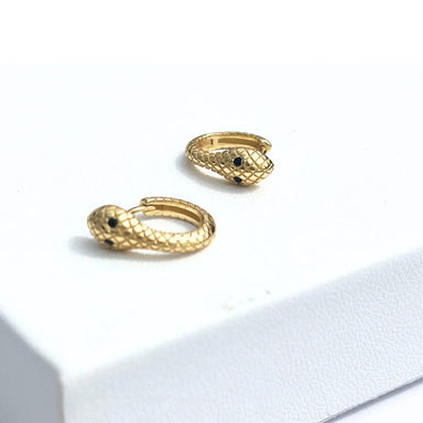 Lindi Kingi Snake Huggie Earrings - Gold | Koop.co.nz
