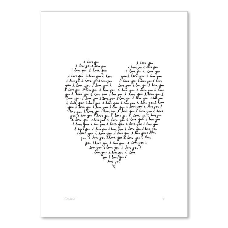 Cenario Heart Love Wall Print (A4) | Koop.co.nz