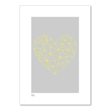 Dekor Studio Print (A4) - Heart Strings Yellow | Koop.co.nz