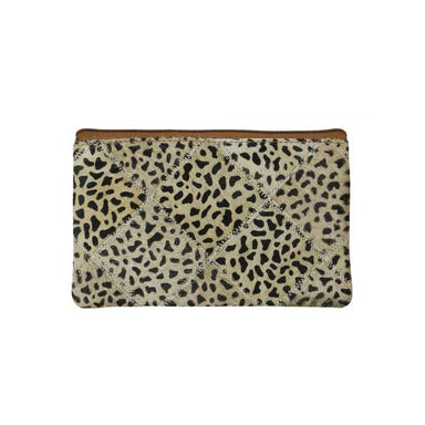 Olive & Tiger Leather Leopard Pouch Bag | Koop.co.nz