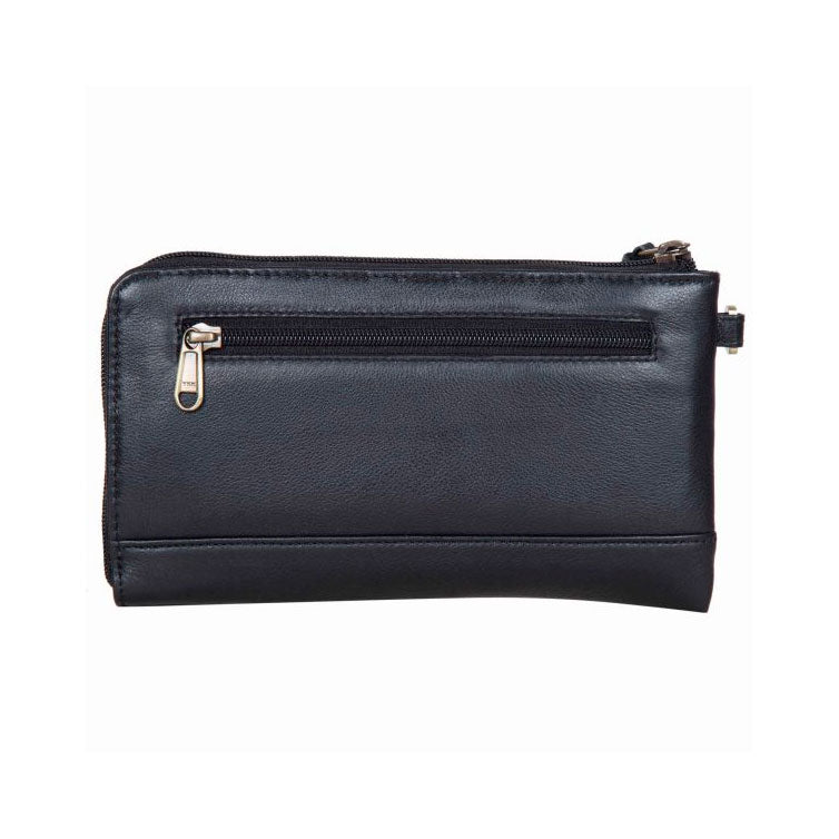 The Design Edge Dallas Clutch Wallet - Jersey Hairon & Black Leather | Koop.co.nz