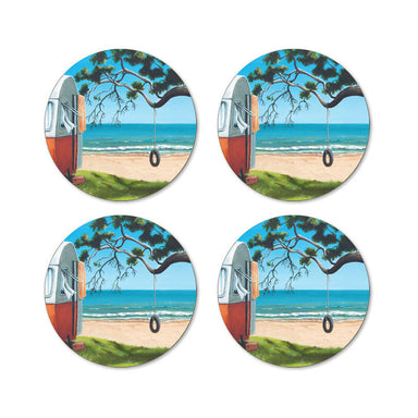 100% New Zealand Graham Young Coaster Set/4 – A Summers Stay | Koop.co.nz