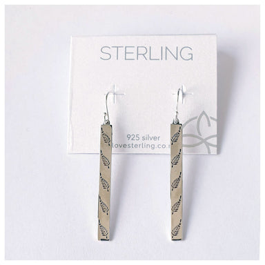 Sterling Aotearoa Fern Engraved Earrings | Koop.co.nz