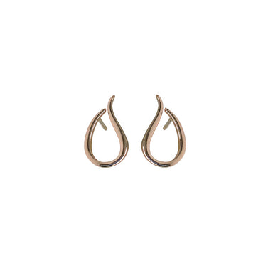 Sterling Flame Rose Gold Earrings NZ | Koop.co.nz