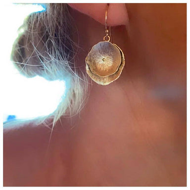 Twigg Matte Double Lily Earrings - Gold | Koop.co.nz
