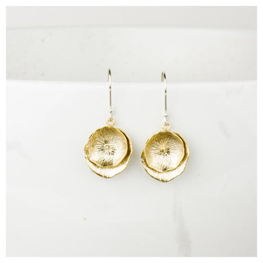 Twigg Matte Double Lily Earrings - Gold | Koop.co.nz