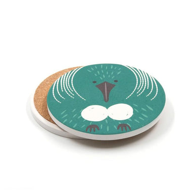 100% New Zealand NZ Cuties Tui Ceramic Coaster Set/4 | Koop.co.nz