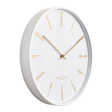 One Six Eight Maya Clock - White (40cm) | Koop.co.nz