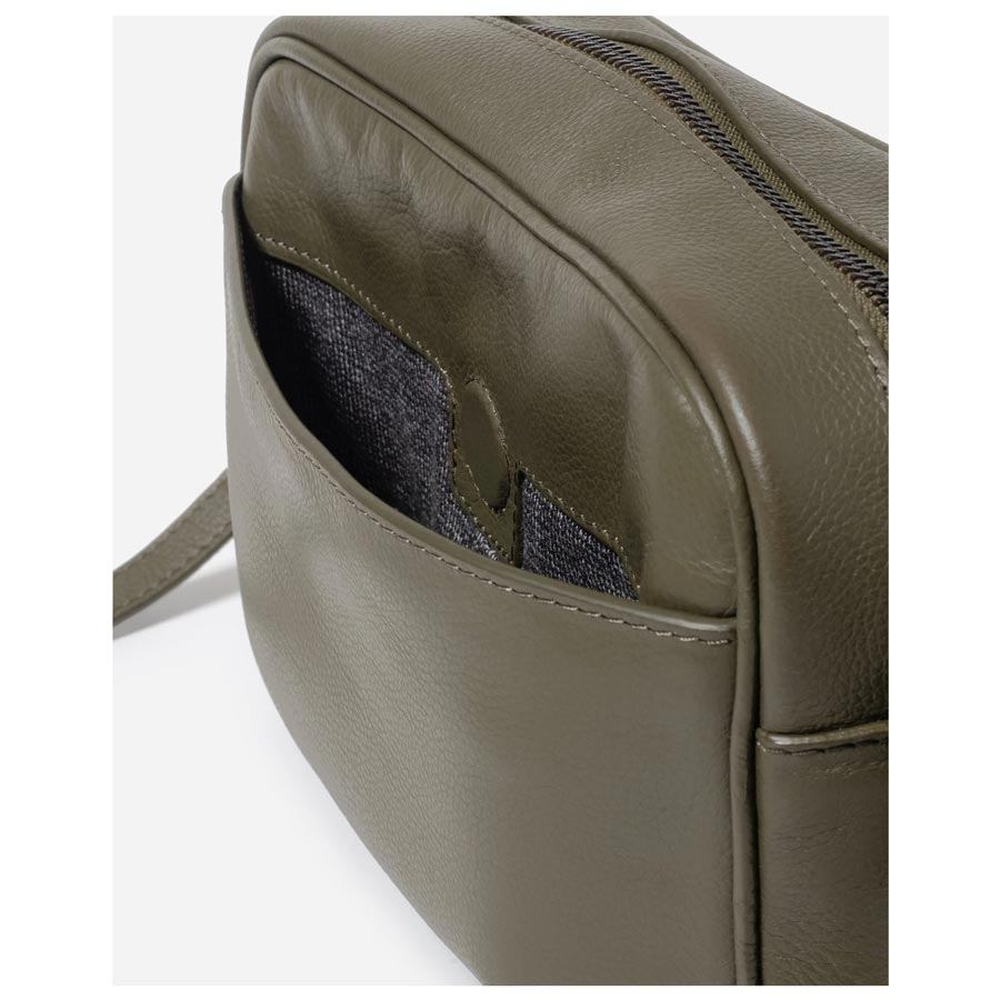 Stitch & Hide Leather Taylor Bag - Olive | Koop.co.nz