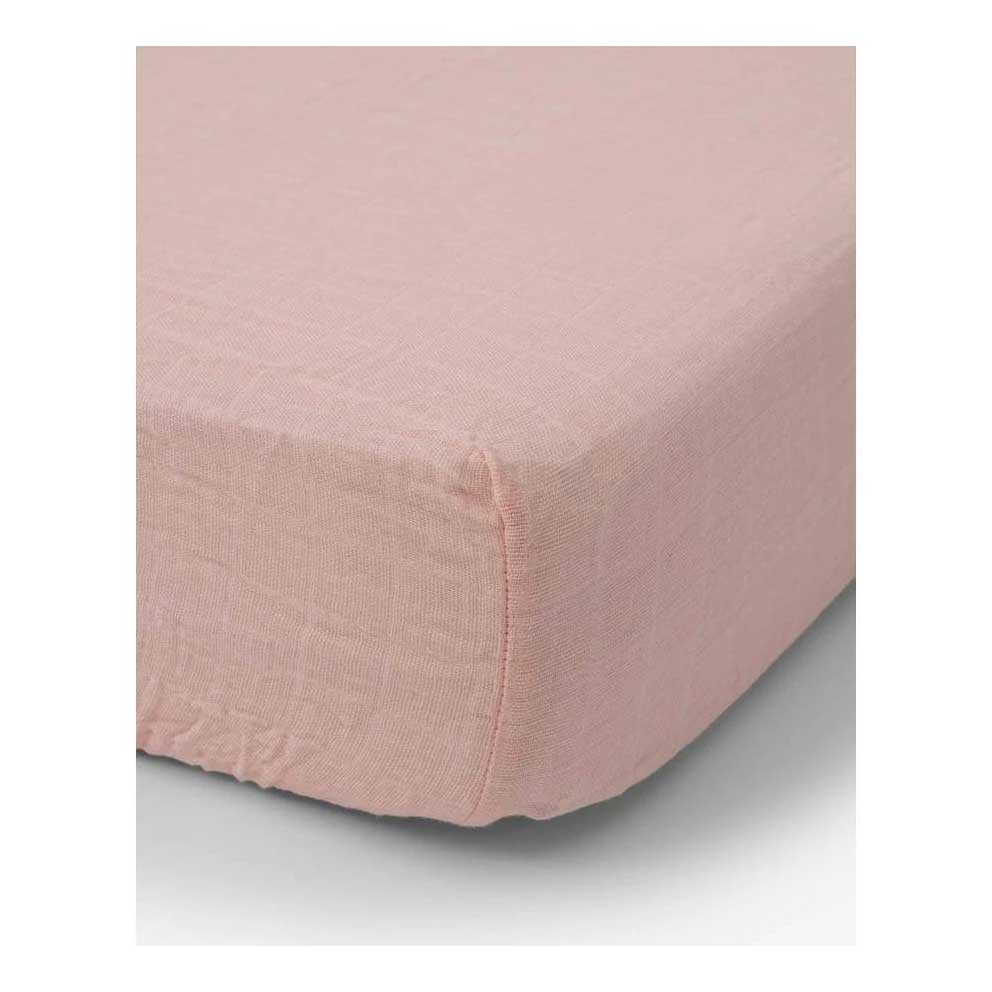 Little Unicorn Cotton Muslin Fitted Cot Sheet – Rose Petal | Koop.co.nz