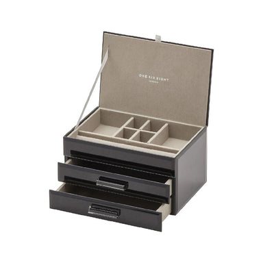 One Six Eight Gabriella Medium Jewellery Box - Black | Koop.co.nz