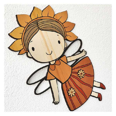 Crystal Ashley Pine Wall Art - Flower Fairy | Koop.co.nz
