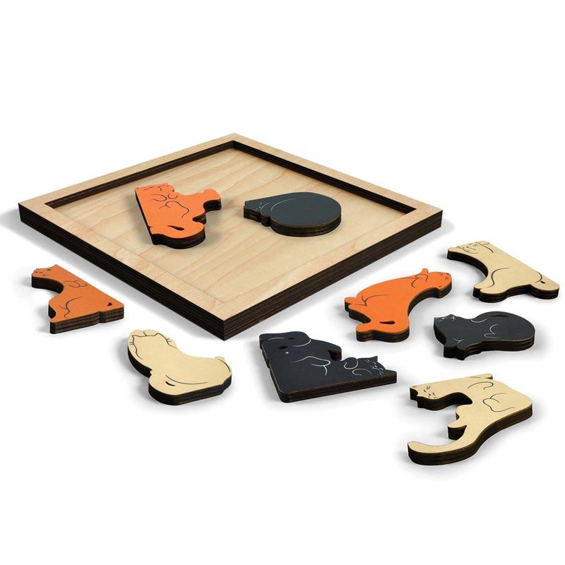 Fred Kitty Corner Wood Puzzle | Koop.co.nz