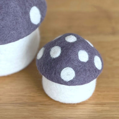 Sheepish Design NZ Wool Toadstool Storage Box - Mini Lilac | Koop.co.nz