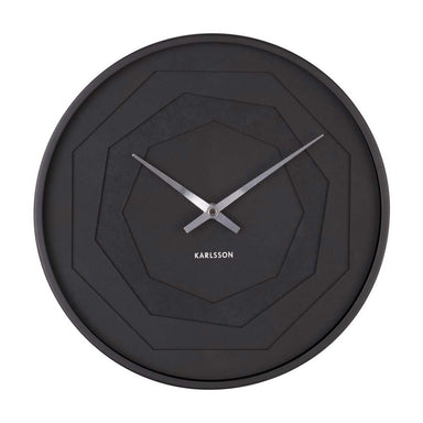 Karlsson Layered Origami Wall Clock – Black (30cm) | Koop.co.nz
