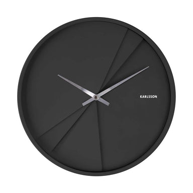 Karlsson Layered Lines Wall Clock – Black (30cm) | Koop.co.nz
