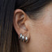 Linda Tahija Solar Huggie White Topaz Earrings - Silver | Koop.co.nz