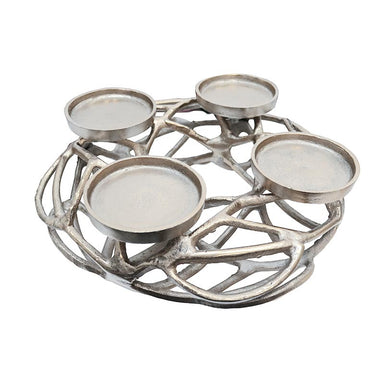 Le Forge Wreath Candle Holder - Silver | Koop.co.nz