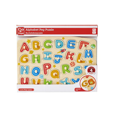 Hape Alphabet Peg Puzzle (27pc) | Koop.co.nz