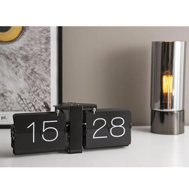 Karlsson Flip No Case Clock - Black (36cm) | Koop.co.nz