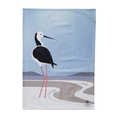 Hansby Design NZ Pied Stilt Tea Towel | Koop.co.nz