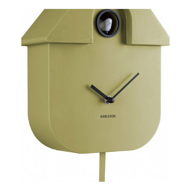 Karlsson Modern Cuckoo Wall Clock - Olive Green | Koop.co.nz