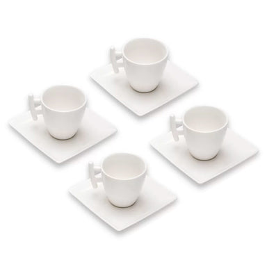 S&P Whyte Cup & Saucer Set (4pc) | Koop.co.nz