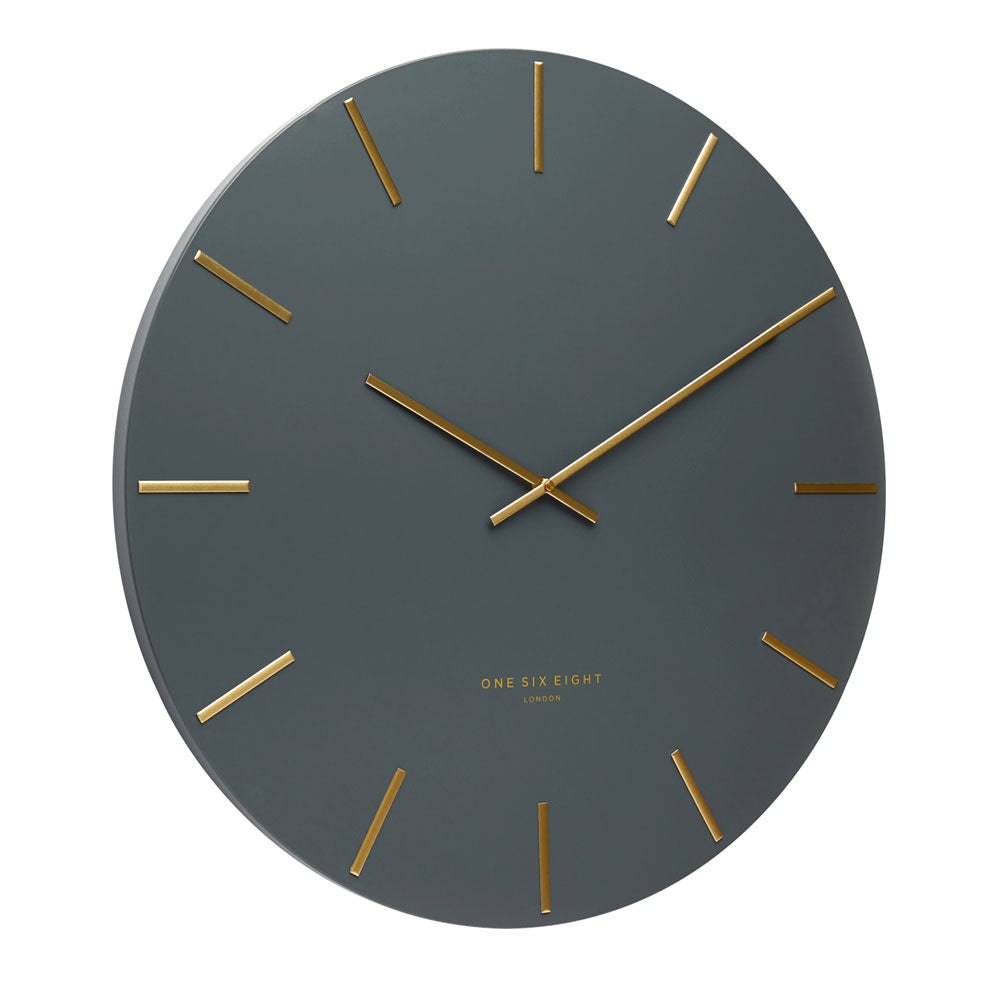 One Six Eight Charcoal Luca Clock (40cm) | Koop.co.nz