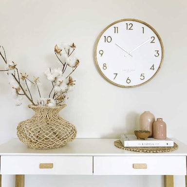 One Six Eight Scarlett White Wall Clock (50cm) | Koop.co.nz