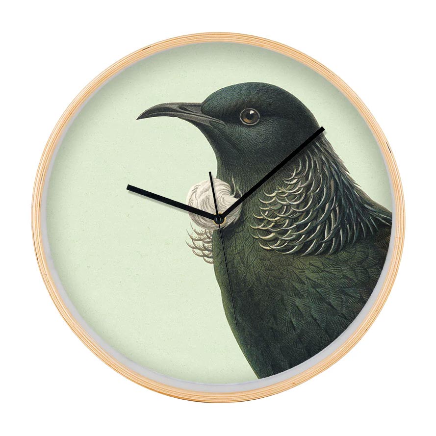 100% New Zealand Hushed Tui Clock (32cm) - Wall Clocks NZ | KOOP | — Koop