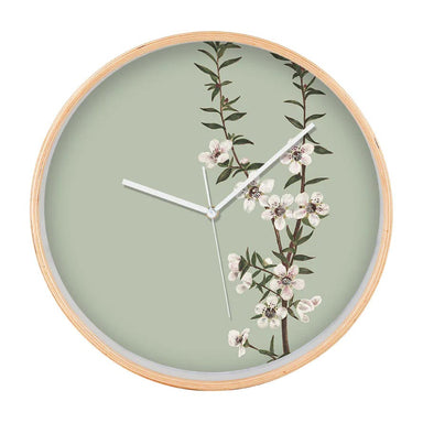 100% New Zealand Vintage Botanical Manuka Clock (32cm) | Koop.co.nz