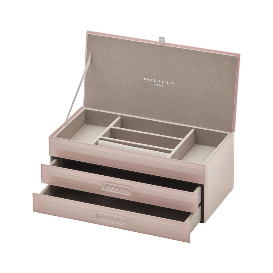 One Six Eight Gabriella Large Jewellery Box - Blush | Koop.co.nz