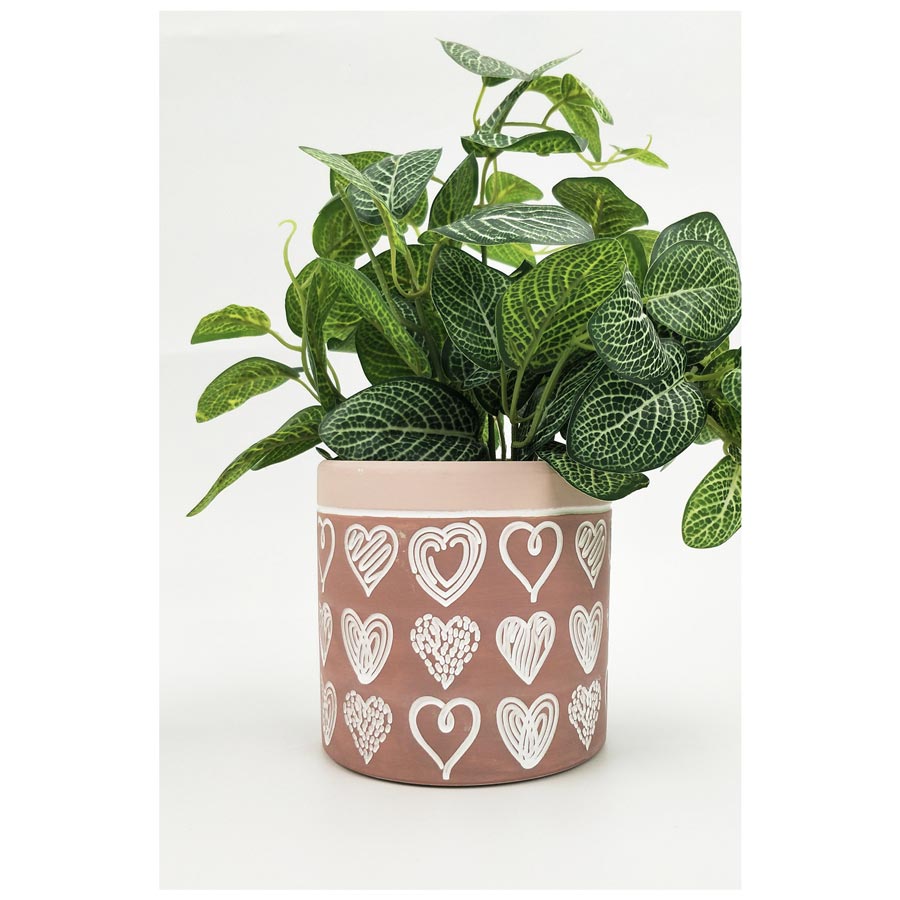 Urban Products Love Sketch Planter - Dark Pink (13.5cm) | Koop.co.nz