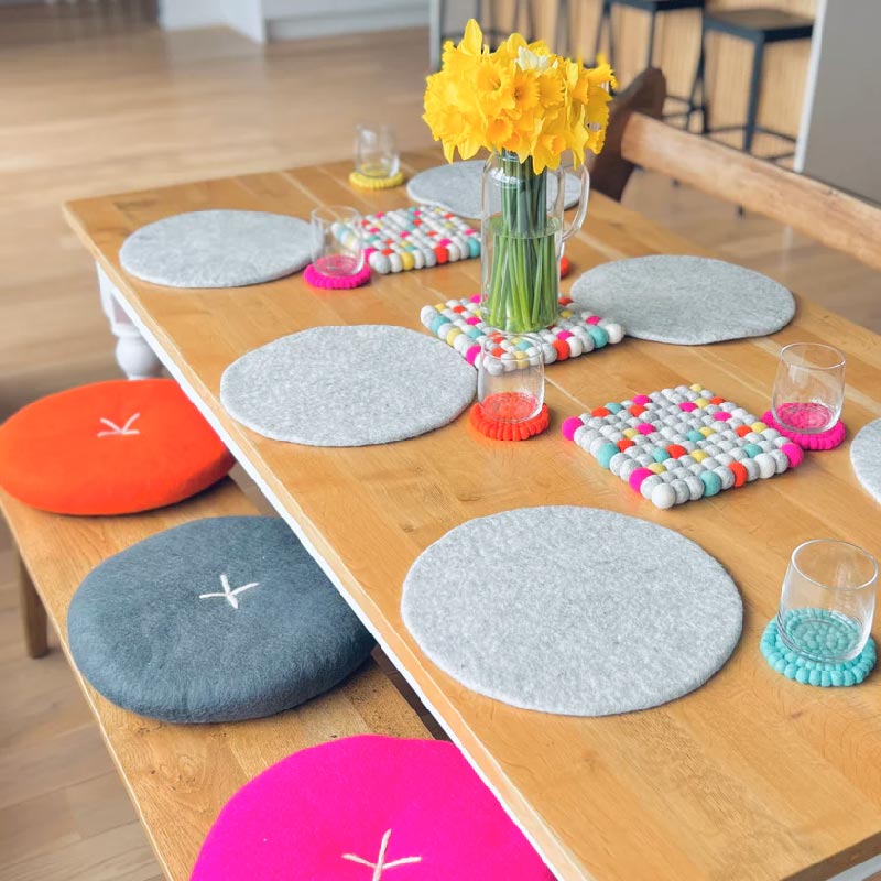 Sheepish Design NZ Wool Coasters – Candy | Koop.co.nz