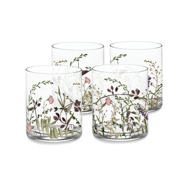 Nel Lusso Wildflower Glass Set/4 | Koop.co.nz