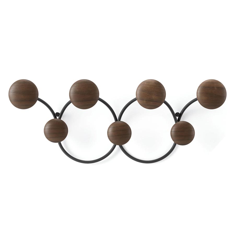 Umbra Dotsy Wall Hook - Black & Walnut | Koop.co.nz
