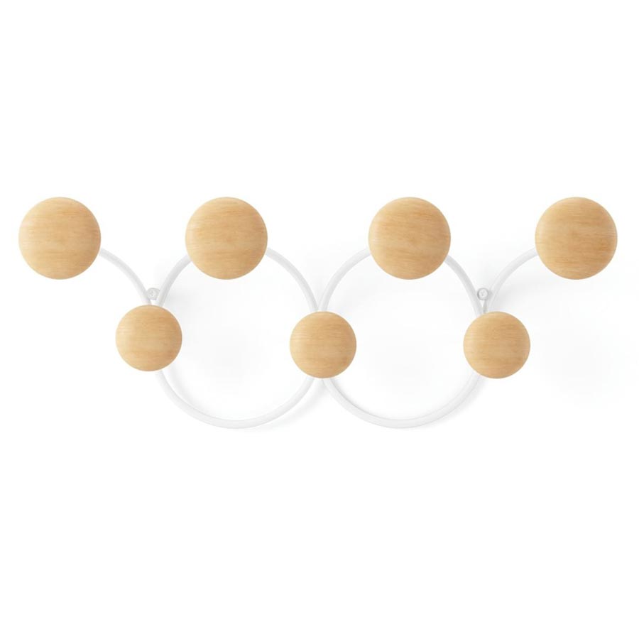 Umbra Dotsy Wall Hook - White & Natural | Koop.co.nz