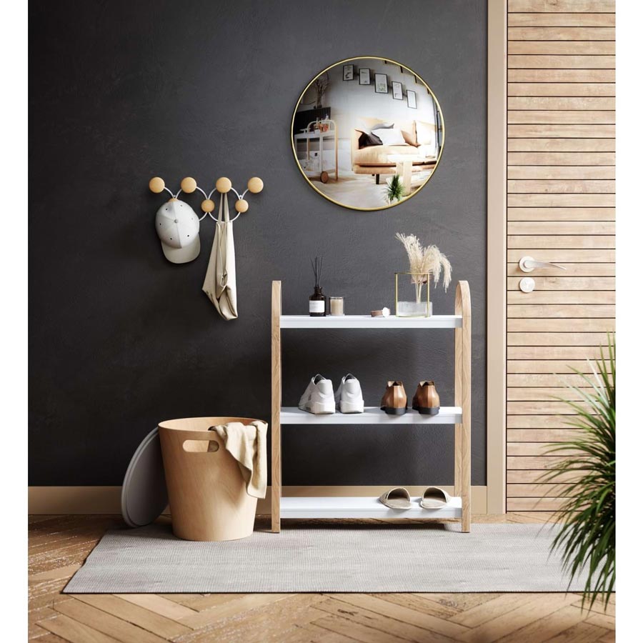 Umbra Dotsy Wall Hook - White & Natural | Koop.co.nz